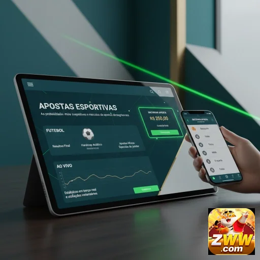 Interface de apostas esportivas da zww em dispositivos móveis.