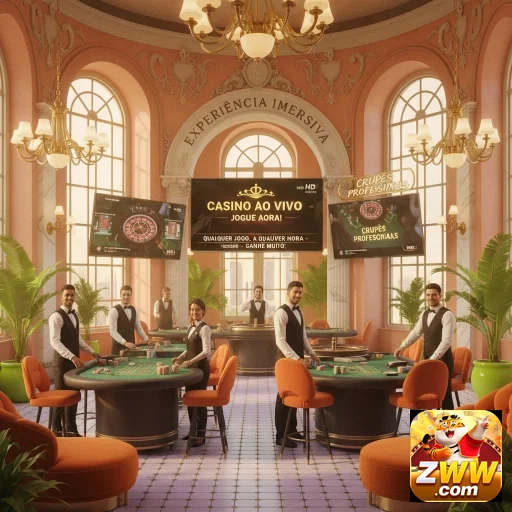 Ambiente de cassino ao vivo no zww com dealers profissionais.