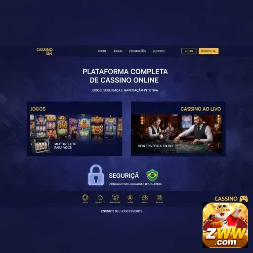 zww apresenta interface de cassino online com jogos variados.